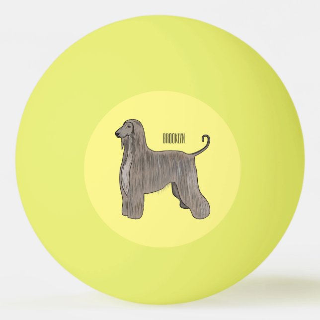 illustration av den afghanska tecknaden för hound  pingisboll (Framsidan)
