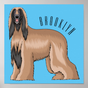 illustration av den afghanska tecknaden för hound poster