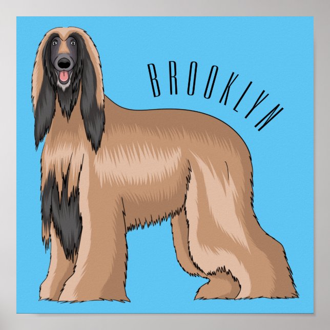 illustration av den afghanska tecknaden för hound  poster (Framsidan)