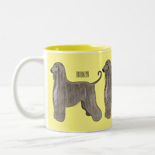 illustration av den afghanska tecknaden för hound Två-Tonad mugg