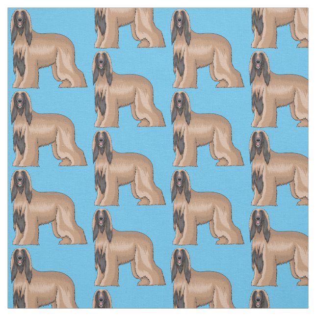 illustration av den afghanska tecknaden för hound  tyg (Provkarta)