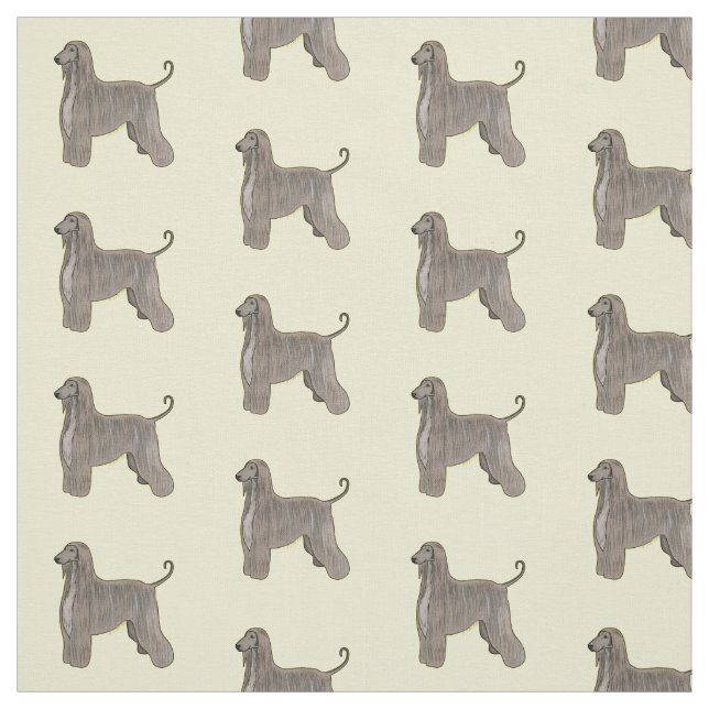 illustration av den afghanska tecknaden för hound  tyg (Provkarta)