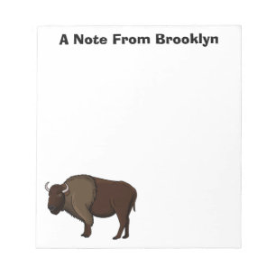 illustration av den amerikanska bison buffalo i ly anteckningsblock
