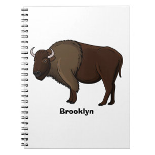 illustration av den amerikanska bison buffalo i ly anteckningsbok