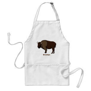 illustration av den amerikanska bison buffalo i ly förkläde