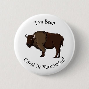 illustration av den amerikanska bison buffalo i ly knapp