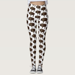 illustration av den amerikanska bison buffalo i ly leggings