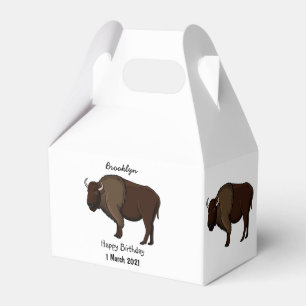 illustration av den amerikanska bison buffalo i ly presentaskar