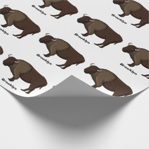 illustration av den amerikanska bison buffalo i ly presentpapper