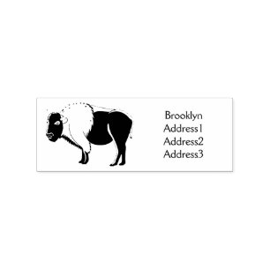 illustration av den amerikanska bison buffalo i ly stämpel