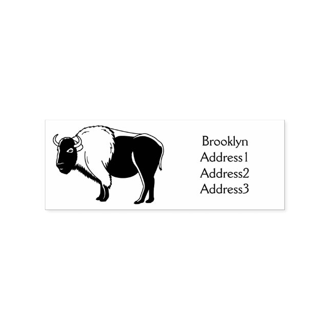 illustration av den amerikanska bison buffalo i ly stämpel (Tryck)