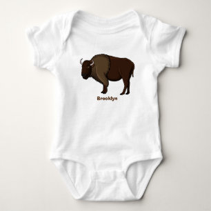 illustration av den amerikanska bison buffalo i ly t shirt