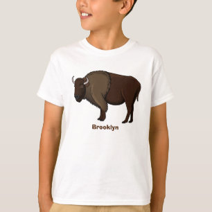 illustration av den amerikanska bison buffalo i ly t shirt