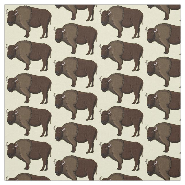 illustration av den amerikanska bison buffalo i ly tyg (Provkarta)