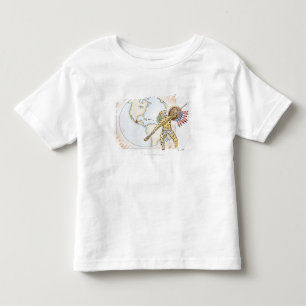 Illustration av den Aztec jaguarkrigare T-shirt