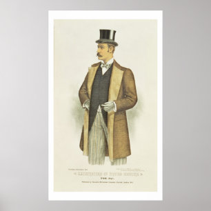 Illustration av den brittiska dräkten, pub. vid poster