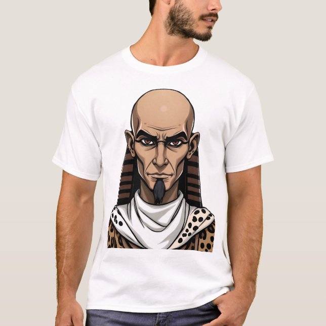 Illustration av den egyptiska prästen Ansikte T Shirt (Framsida)