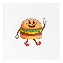 Illustration av den funna Cute Tecknad Burger
