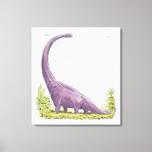 Illustration av den Giraffatitan dinosauren Canvastryck