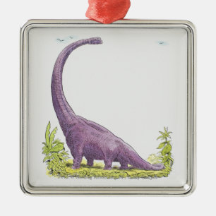 Illustration av den Giraffatitan dinosauren Julgransprydnad Metall