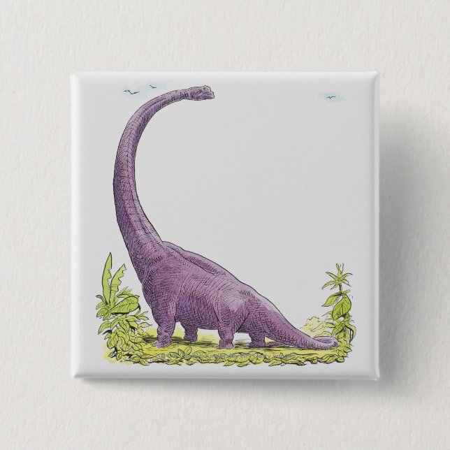 Illustration av den Giraffatitan dinosauren Knapp (Framsida)