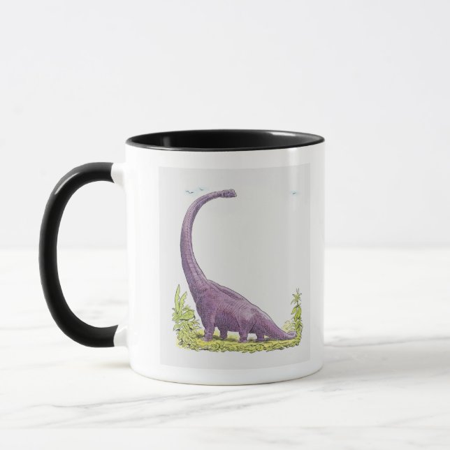 Illustration av den Giraffatitan dinosauren Mugg (Vänster)