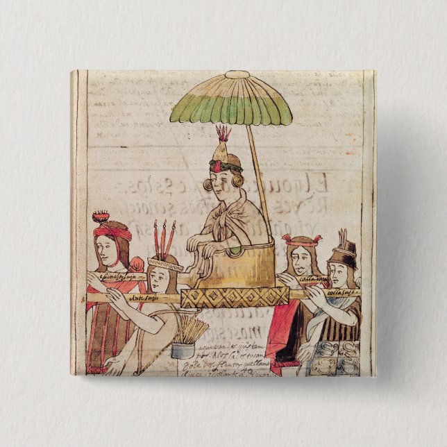 Illustration av den Huascar incaen Knapp (Framsida)