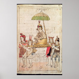 Illustration av den Huascar incaen Poster