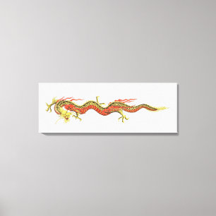 Illustration av den kinesiska draken canvastryck
