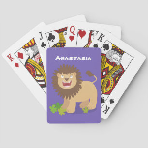 illustration av den lejona tecknaden för uppfödnin casinokort