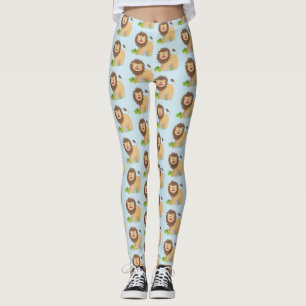 illustration av den lejona tecknaden för uppfödnin leggings