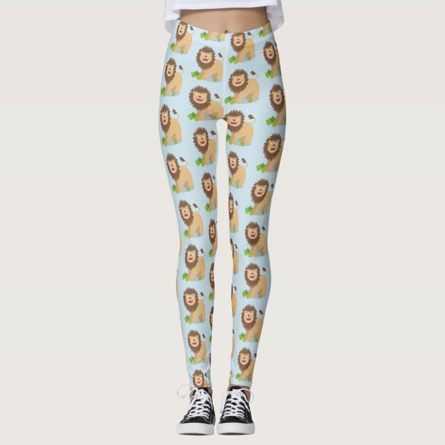 illustration av den lejona tecknaden för uppfödnin leggings (Framsida)