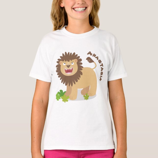 illustration av den lejona tecknaden för uppfödnin t shirt (Framsida)