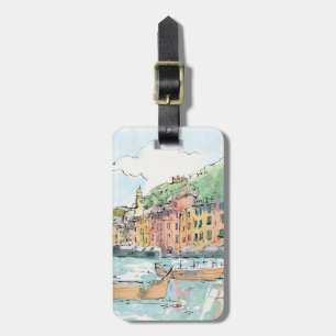 Illustration av den Porofino hamnen Bagagebricka