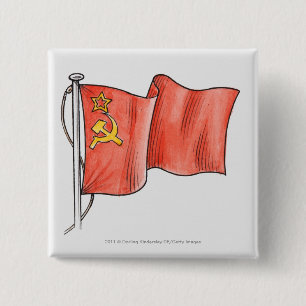 Illustration av den sovjetiska flagga knapp