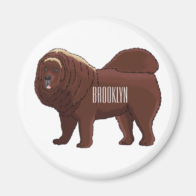 illustration av den tibetanska Mastiff-hund teckna Magnet (Framsidan)