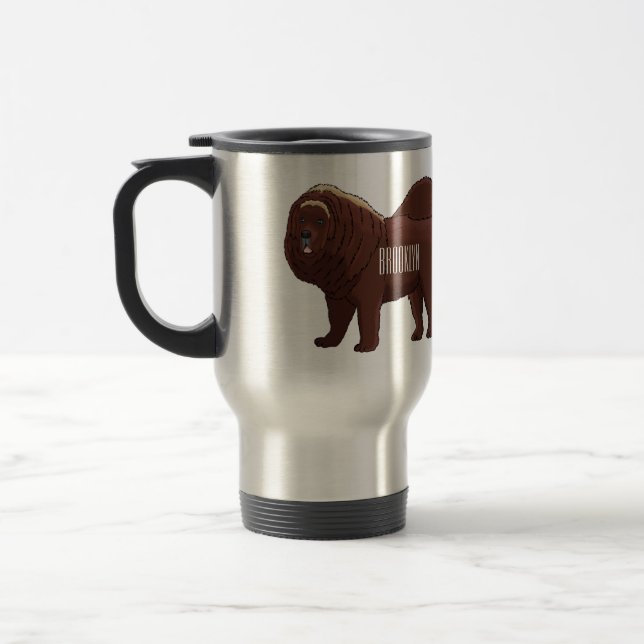 illustration av den tibetanska Mastiff-hund teckna Resemugg (Vänster)