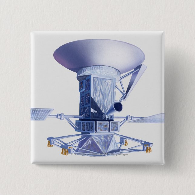 Illustration av det Magellan rymdskepp Knapp (Framsida)