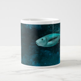 Illustration av djuphavsfisk på stor kaffemugg jumbo mugg