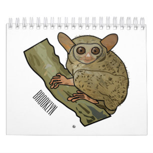illustration av djurens tecknad kalender