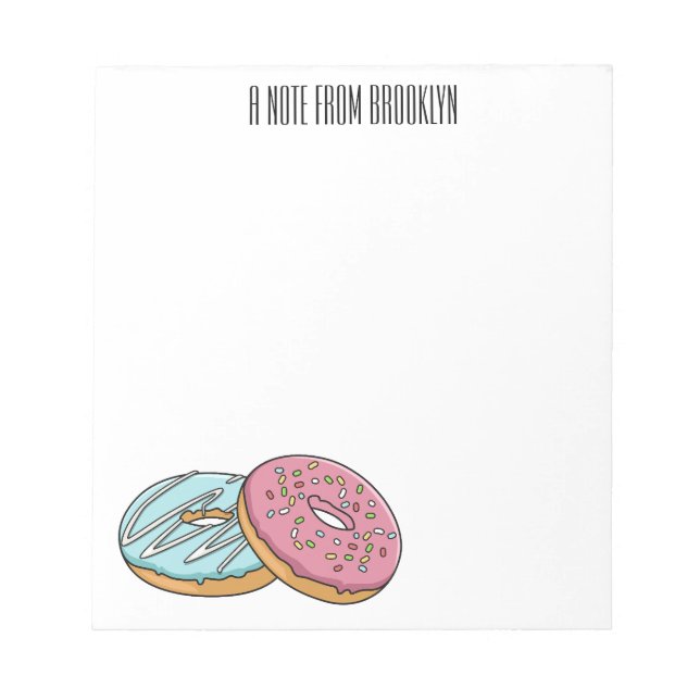 illustration av Donut-tecknaden Anteckningsblock (Framsida)