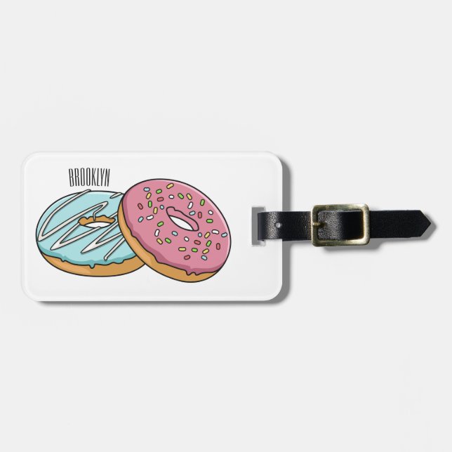 illustration av Donut-tecknaden Bagagebricka (Horisontell Framsida)