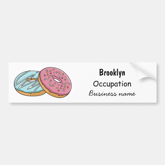 illustration av Donut-tecknaden Bildekal (Framsidan)