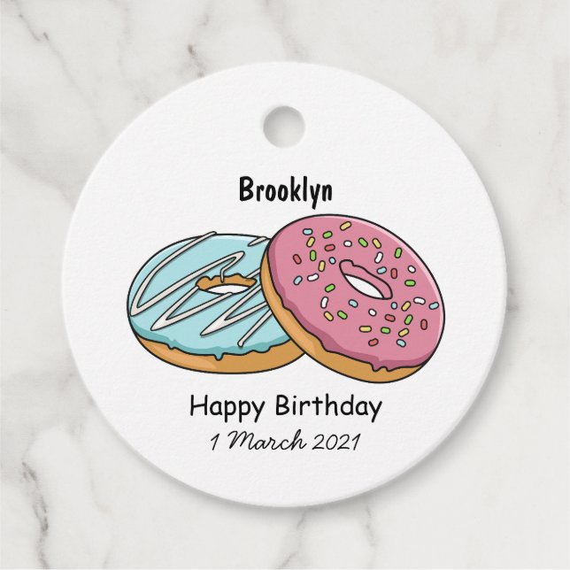 illustration av Donut-tecknaden Gåvor Etiketter (Framsida)