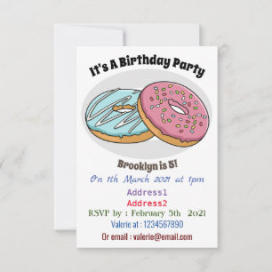 illustration av Donut-tecknaden Inbjudningar