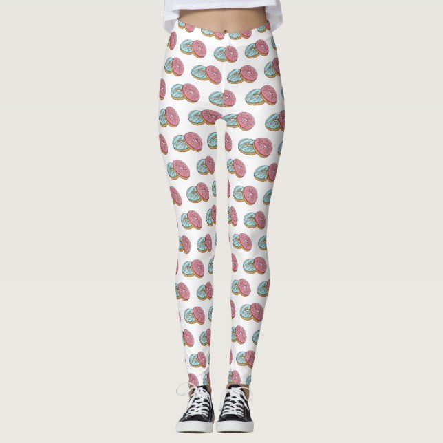 illustration av Donut-tecknaden Leggings (Framsida)