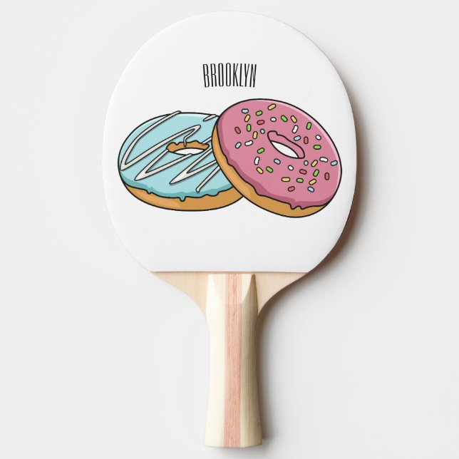 illustration av Donut-tecknaden Pingisracket (Framsidan)