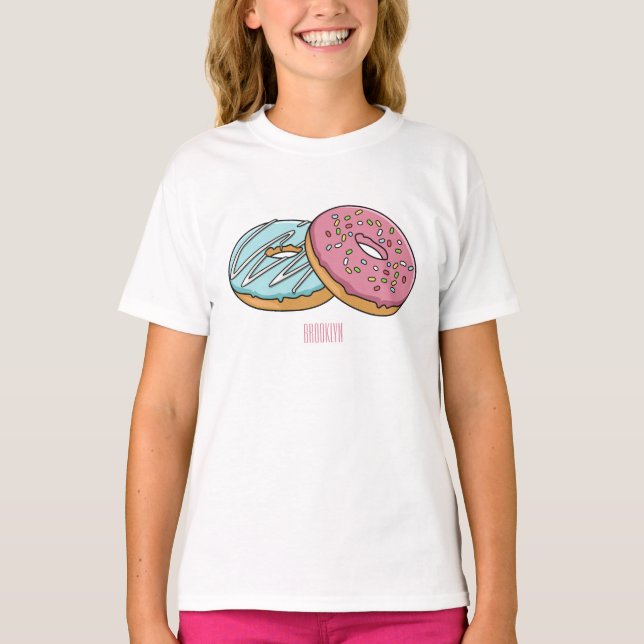 illustration av Donut-tecknaden T Shirt (Framsida)