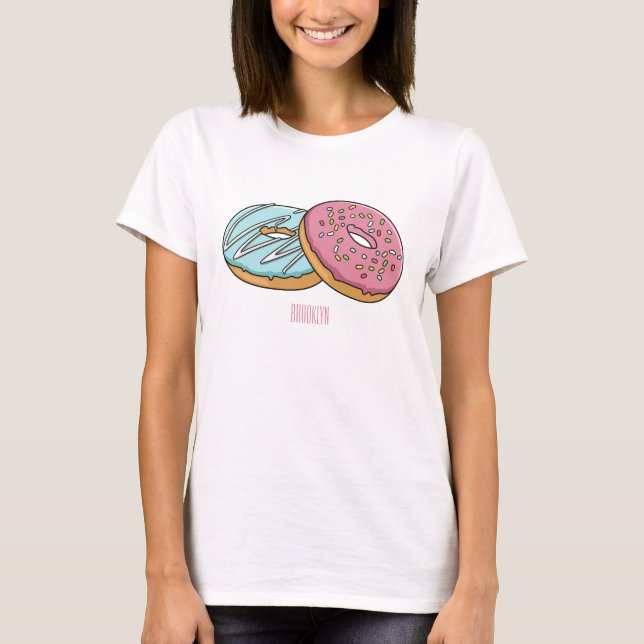 illustration av Donut-tecknaden T Shirt (Framsida)