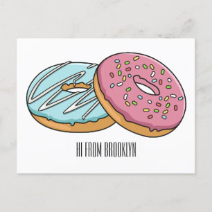 illustration av Donut-tecknaden Vykort